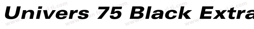 Univers 75 Black ExtraBlackExtObl字体转换